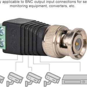 BNC Male Video Balun Connectors, Usual BNC Male Connector Video Balun Adapter, Screw Terminal Coax Video Connectors