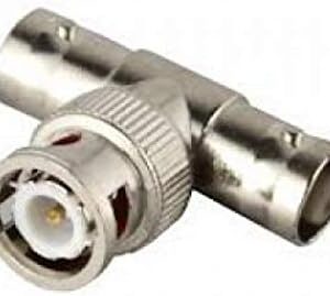 BNC Splitter BNC Male Connector to BNC Double Female (T-Shape) Adaptor, for CCTV